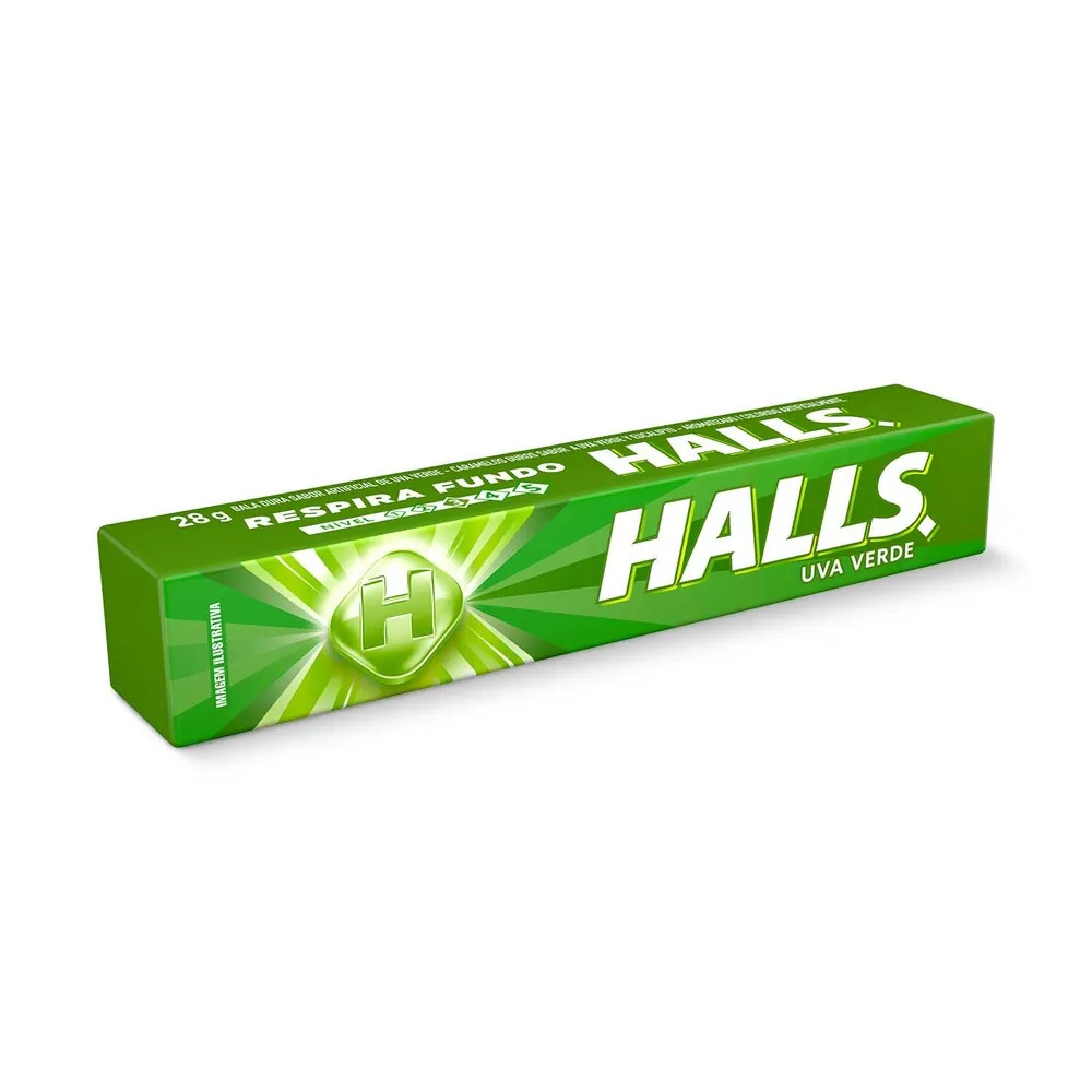 Drops Halls uva verde 21 unidades de 28Gramas
