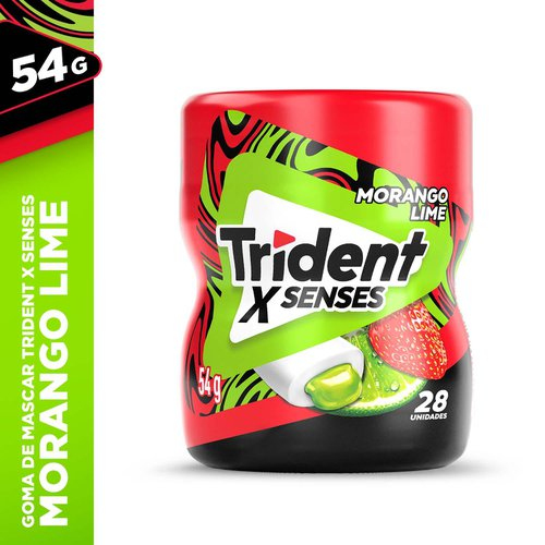 Goma de Mascar Trident X Senses Morango Lim�o 54g